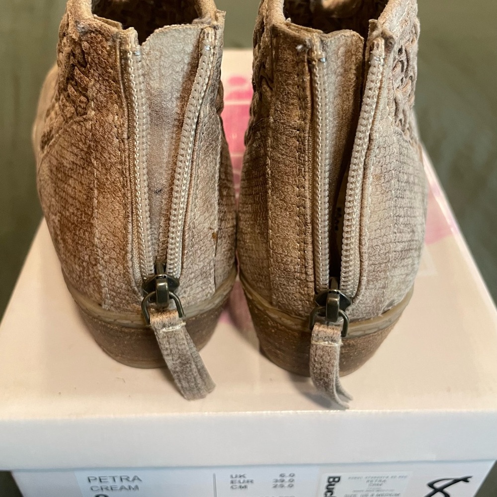 Not Rated Woven Tan Ankle Booties - Picture 3 of 4